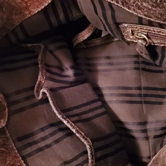 Frye Chocolate Brown Deborah Studded Tote Bag - Picture 10 of 16